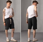 PANTALON SCURT BUMBAC NEGRU "PLUS EIGHTEEN"